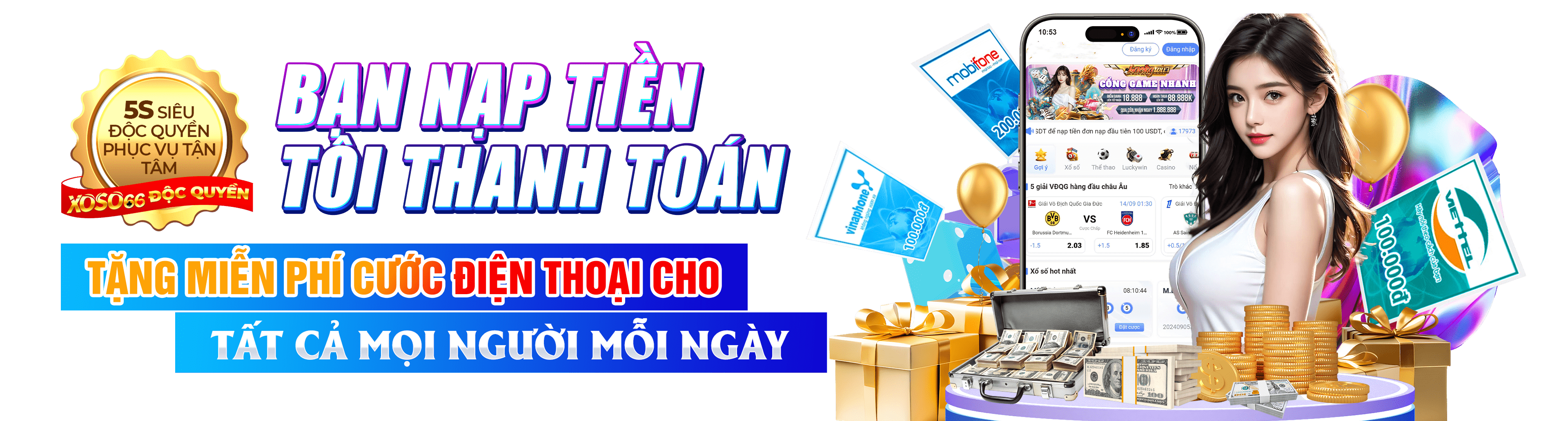 Hình ảnh quảng cáo của ngatvip hiển thị nền tảng và các lợi ích